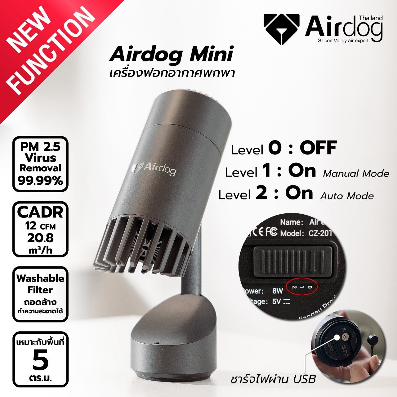 เครื่องฟอกอากาศแบบพกพา AIRDOG Mini _7